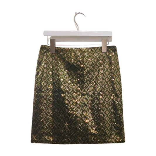 Banana Republic Women’s Monogram Sequin Mini Olive Grove Skirt