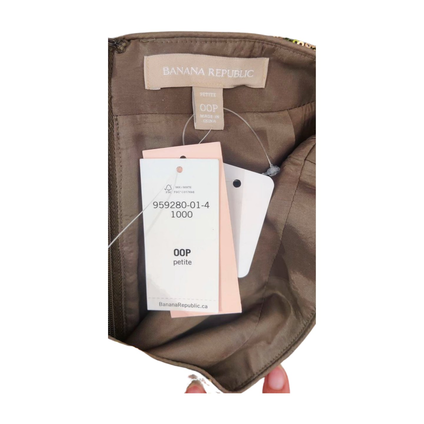 Banana Republic Women’s Monogram Sequin Mini Olive Grove Skirt