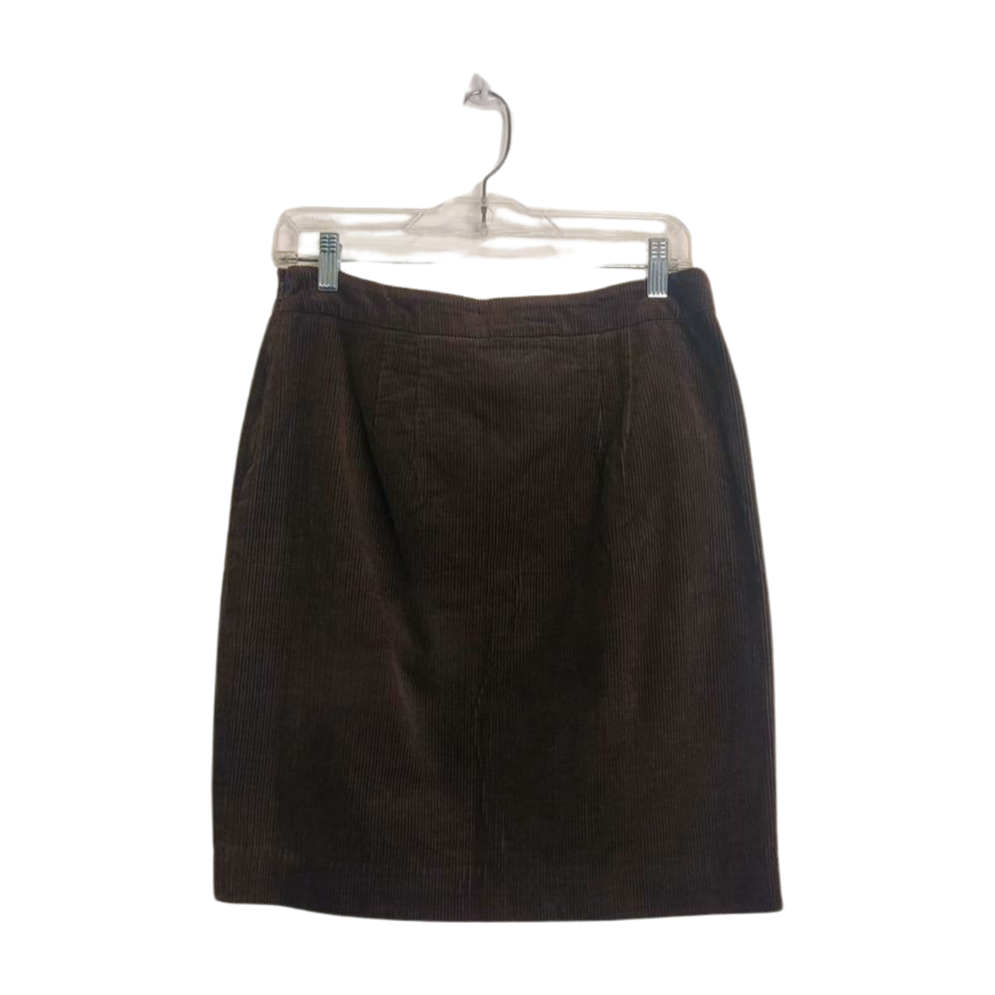 MAEVE Brown Corduroy & Lime PLAID SWATHE PENCIL Retro Skirt