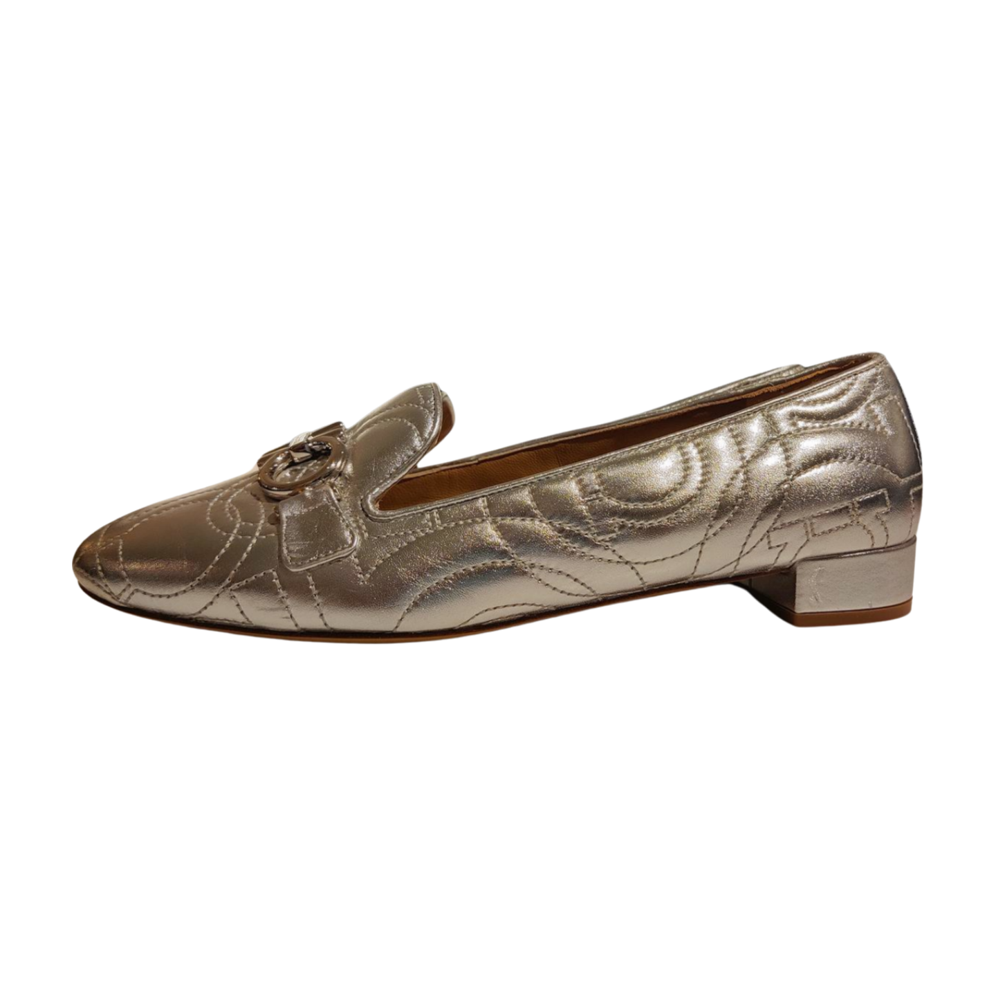 Salvatore Ferragamo Silver Loafer