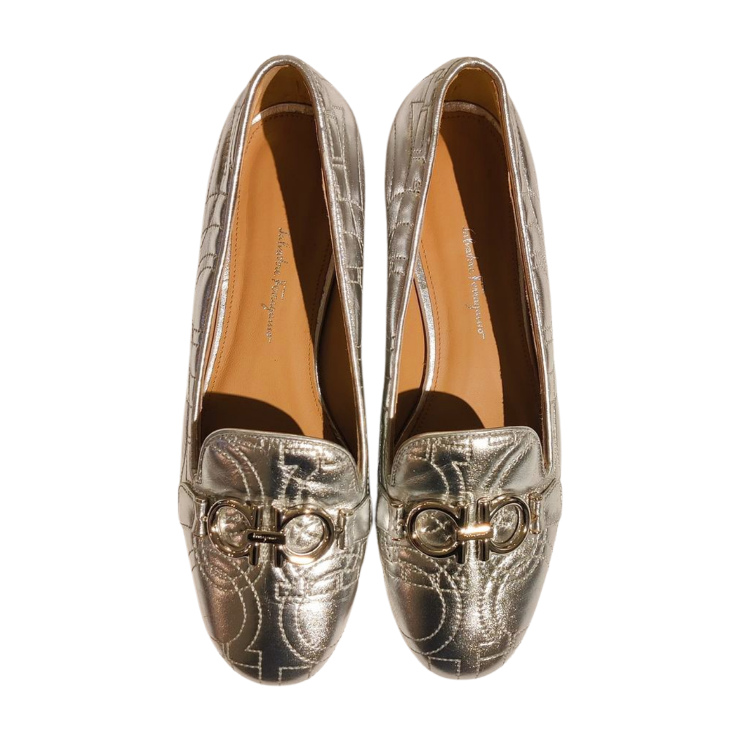 Salvatore Ferragamo Silver Loafer