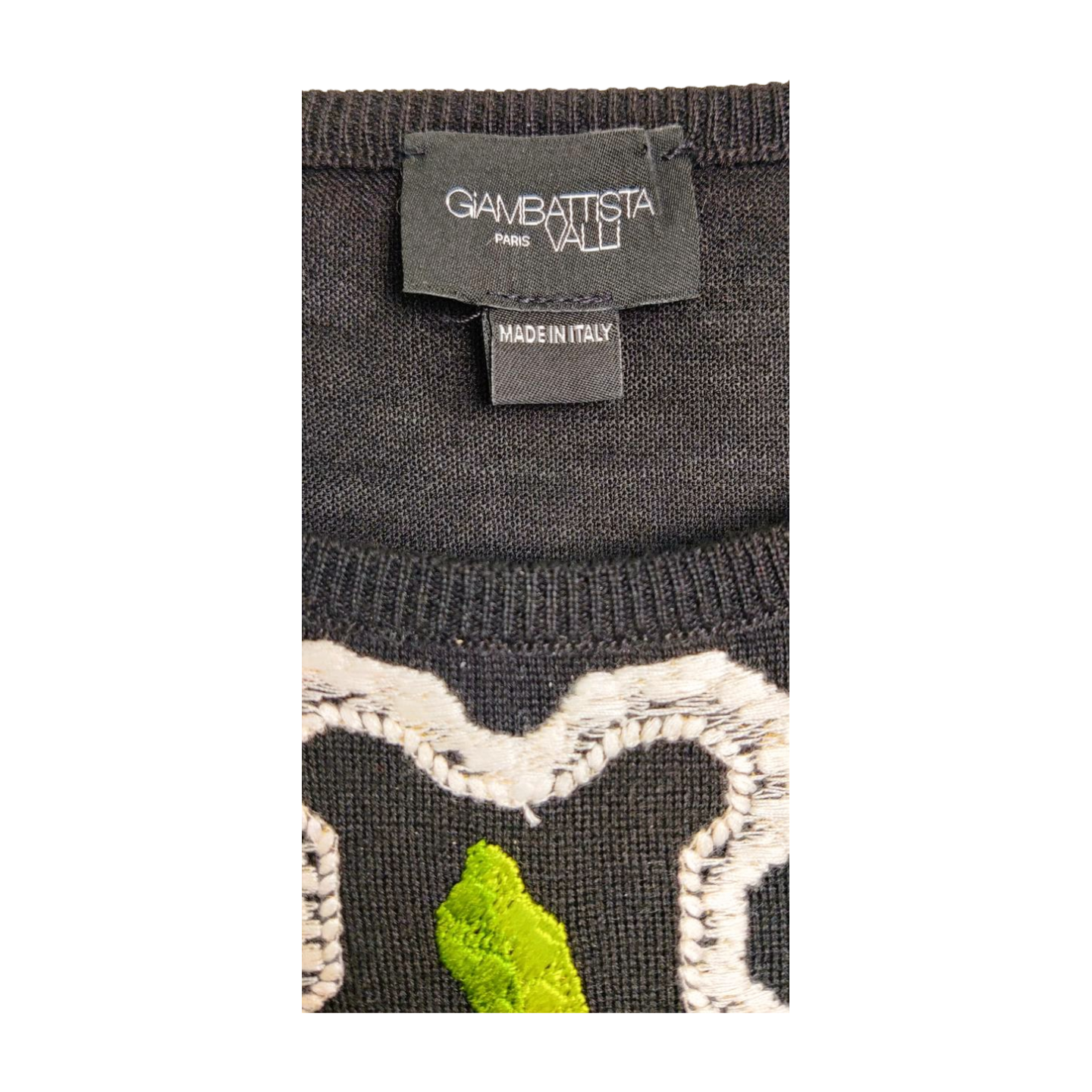 Giambattista Valli Black Embroidered Top