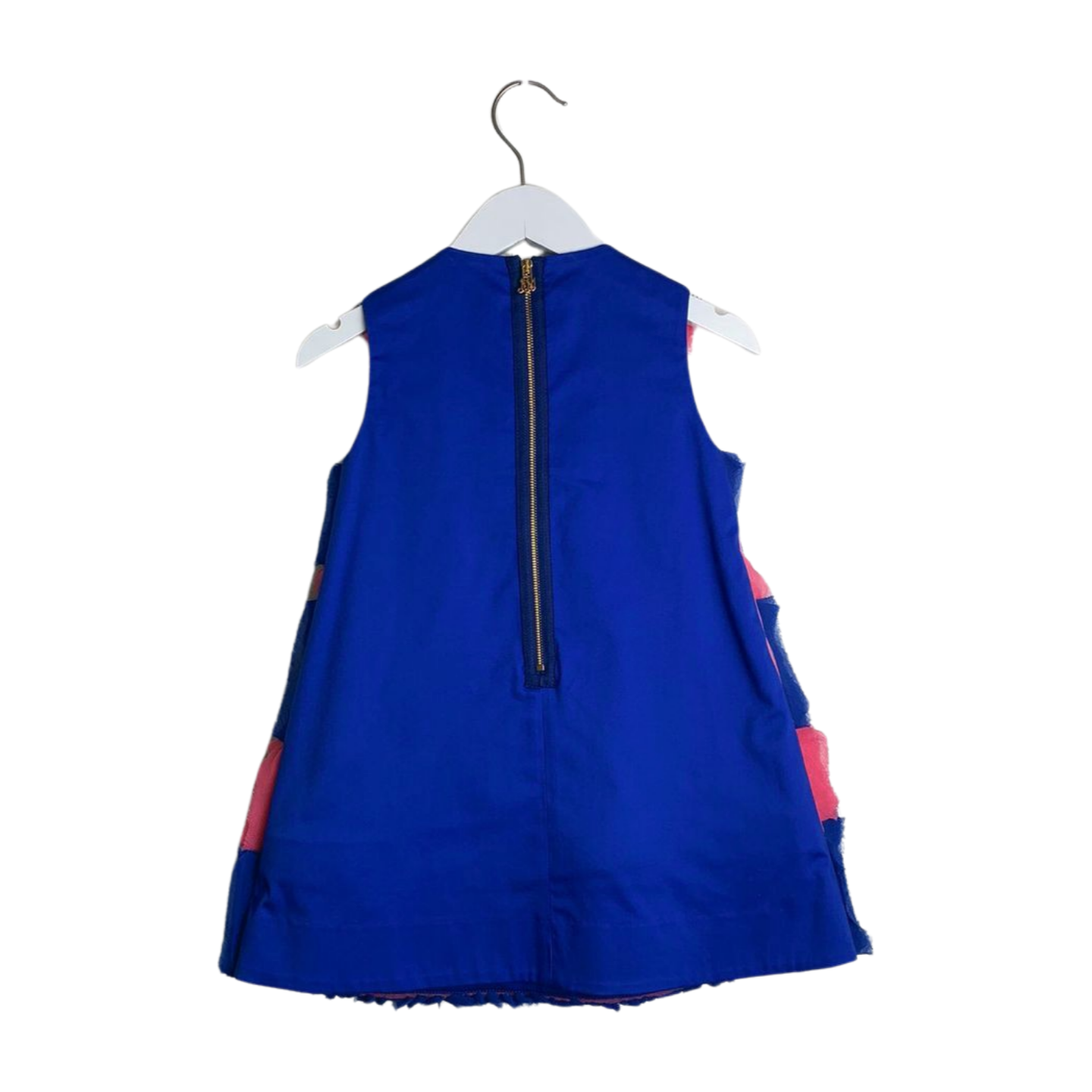 Mi Mi Sol Pink & Blue Ruffled Kids Dress