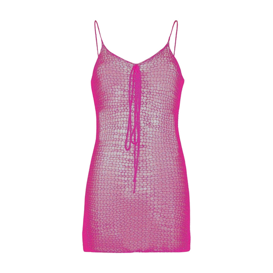 ERL Womens Mohair Crochet Slip Dress Knit