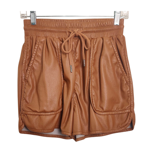 Joie Faux Leather Shorts
