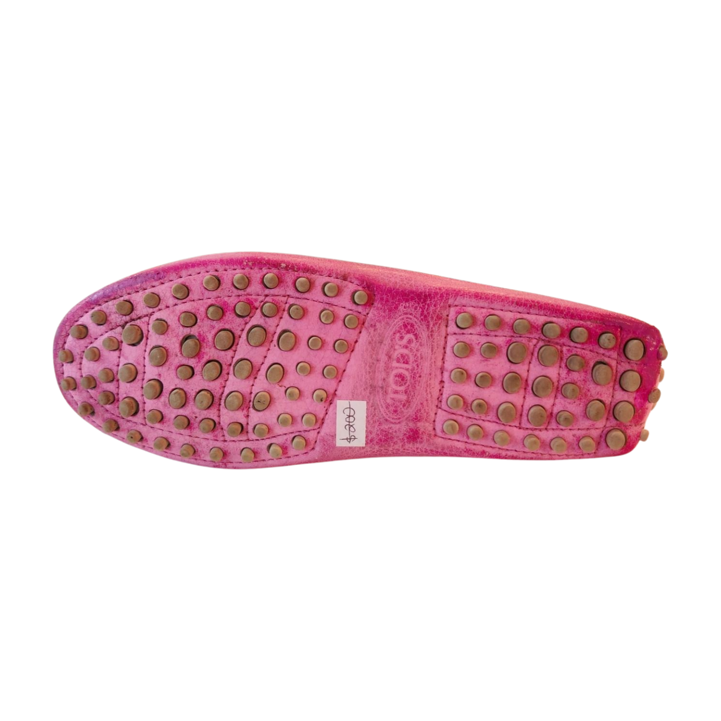 Tod's Pink Leather Penny Loafers