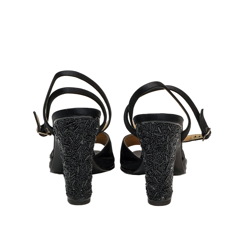 Yves Saint Laurent Black Heel w/ Heel Detail