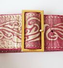 Fendi Ethnic Leather Golden Pink Belt