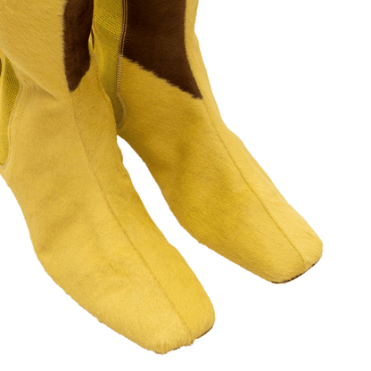 Fendi Cowprint Yellow Boots