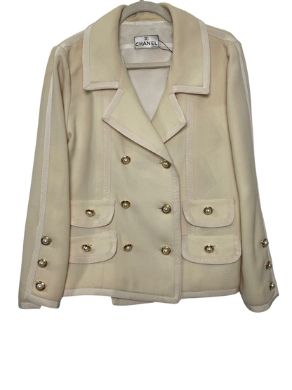 Chanel Vintage Cream Blazer