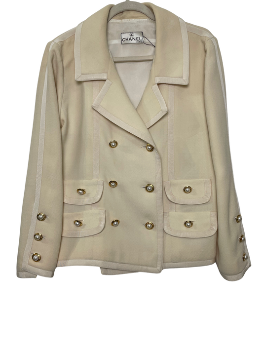 Chanel Vintage Cream Blazer