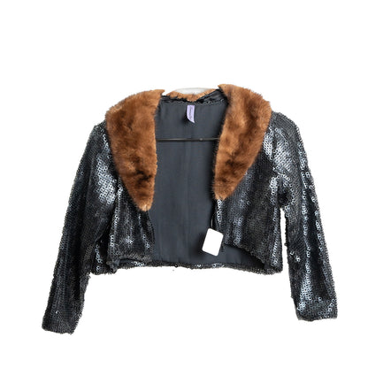 Emma Paige Fur Sequin Jacket