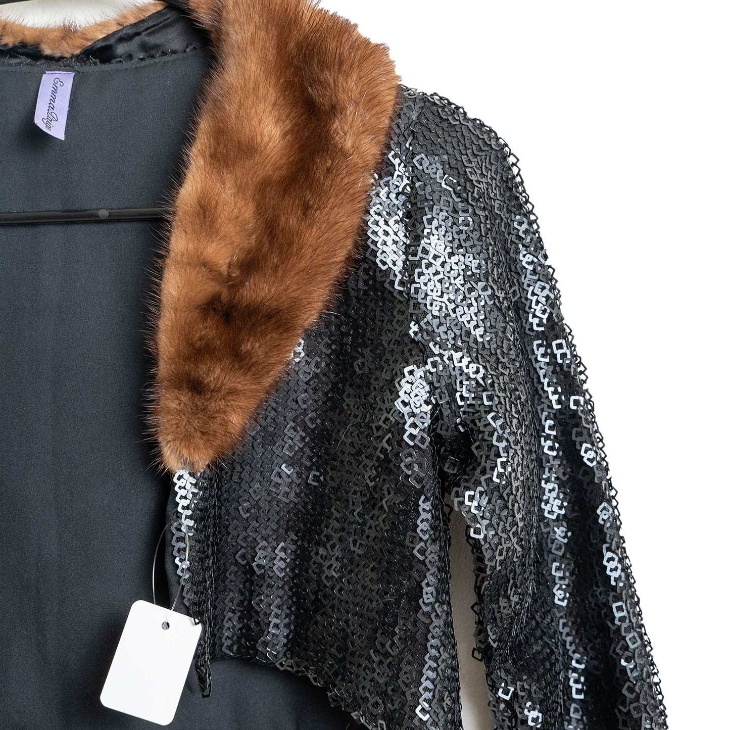 Emma Paige Fur Sequin Jacket