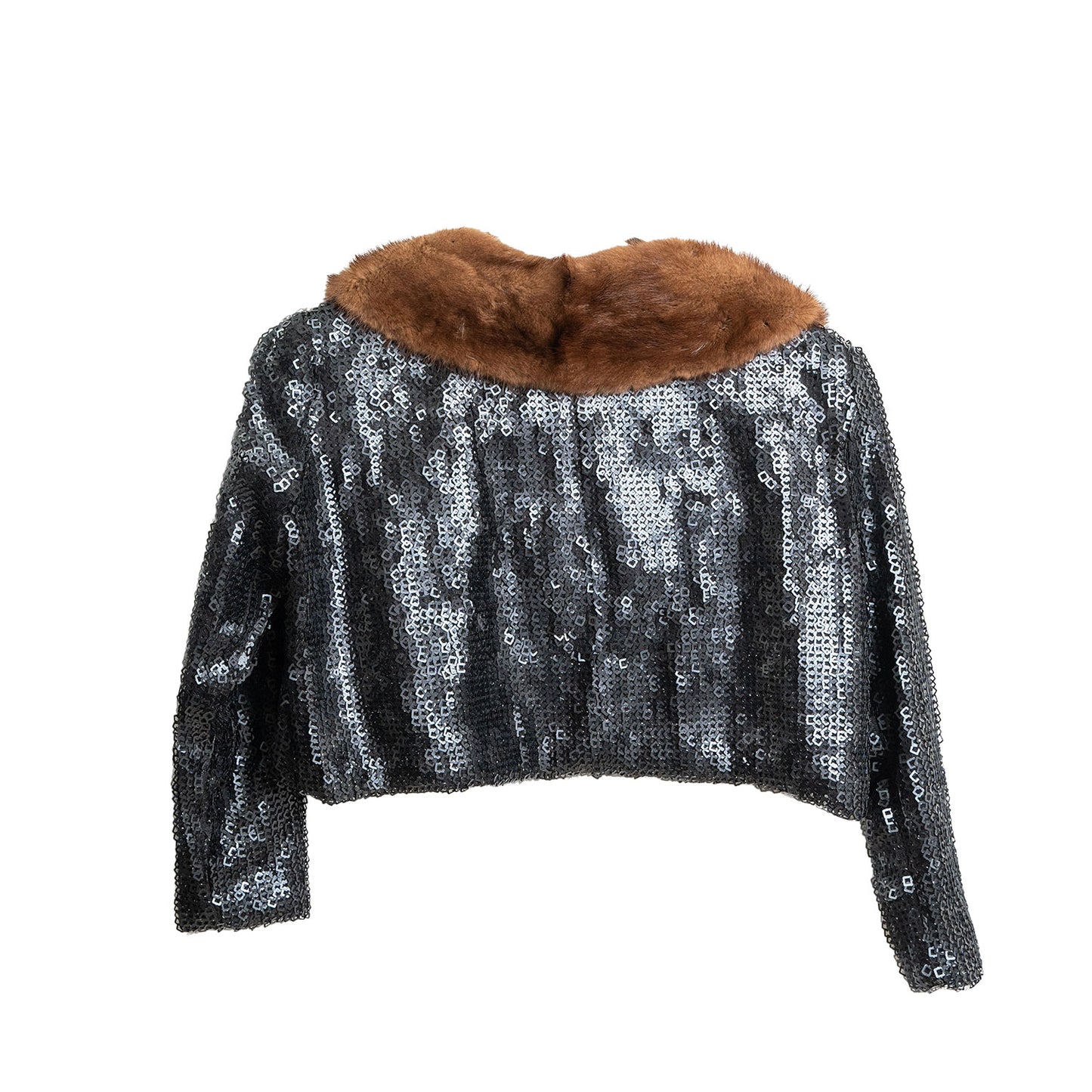 Emma Paige Fur Sequin Jacket