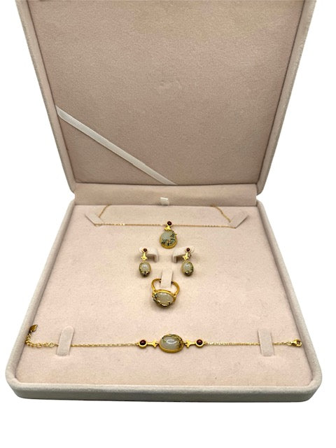 Art Deco Floral Jewellery Set