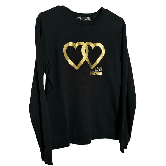 Black 'Love Moschino' Crewneck Sweater