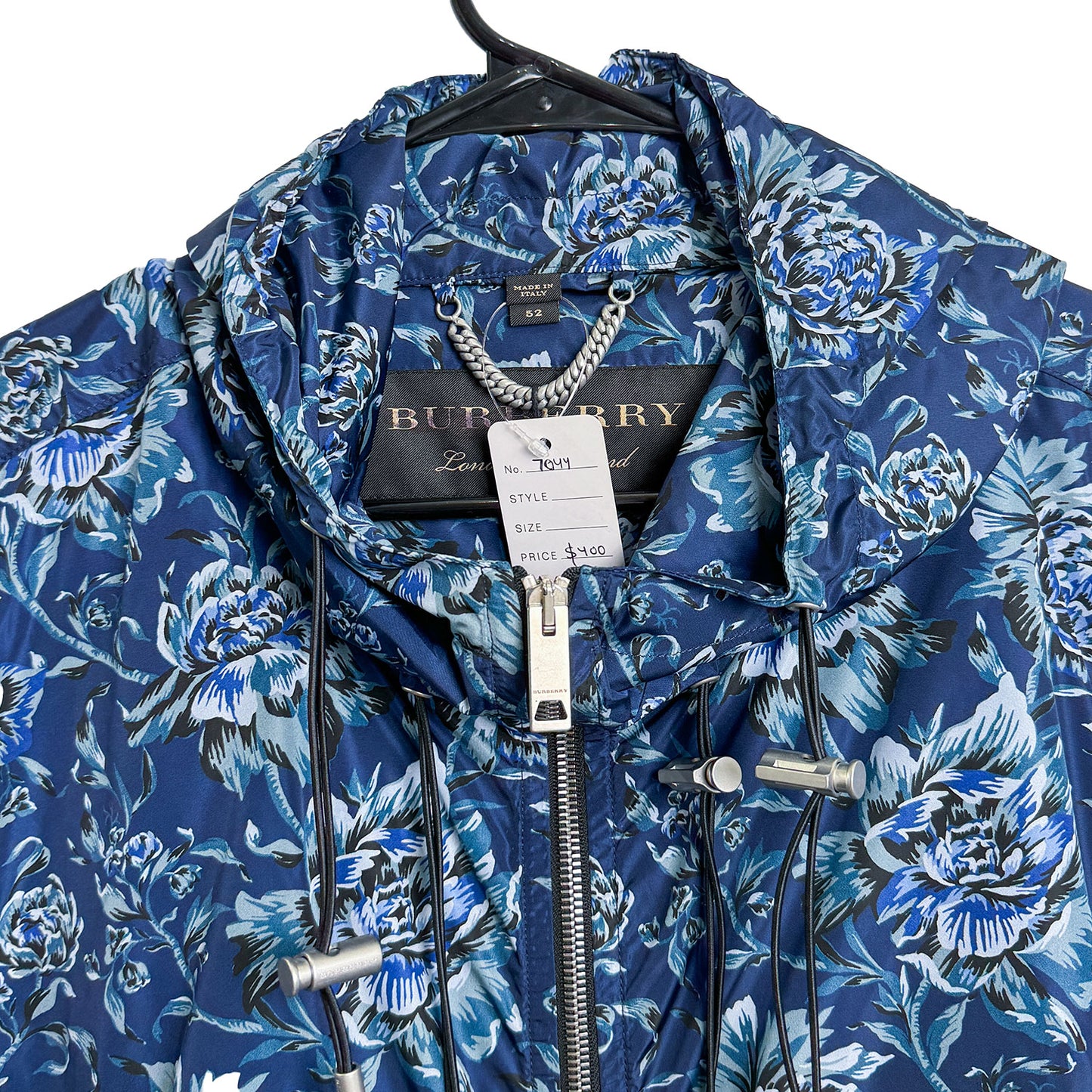 Burberry Blue Floral Rain Jacket - 52