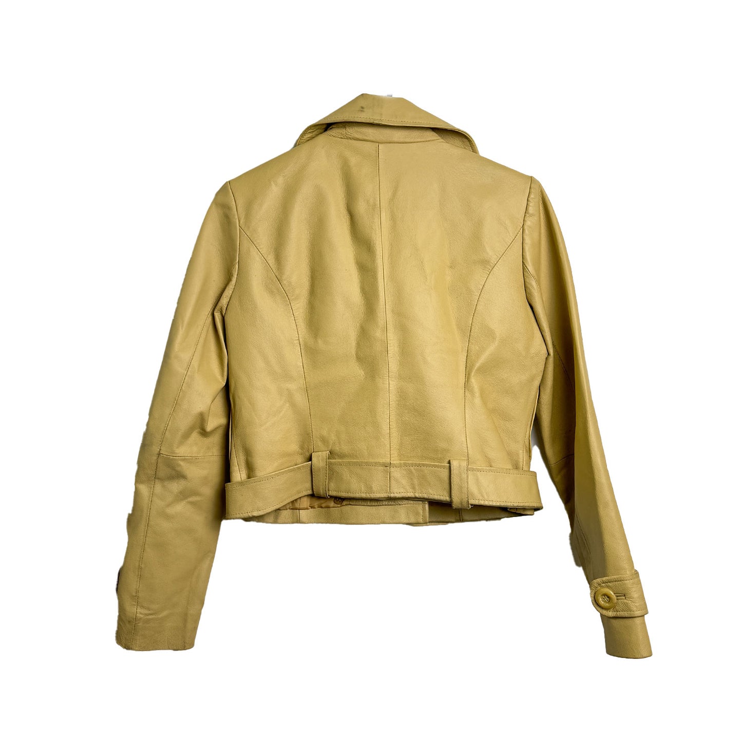 By Bernardo Yellow Leather Jacket - Size Small