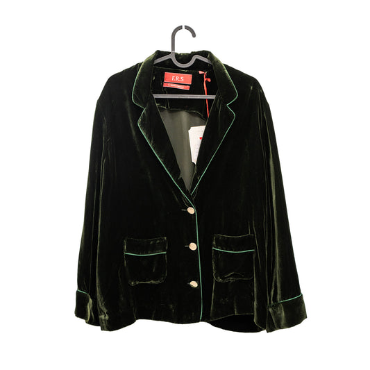 FRS Green Felt Button Shirt Blazer