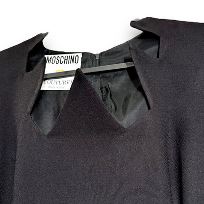 Moschino Couture Black Bow Cutout Dress