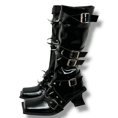 Double Standard Vegan Leather Black Boots