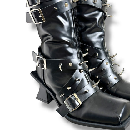 Double Standard Vegan Leather Black Boots