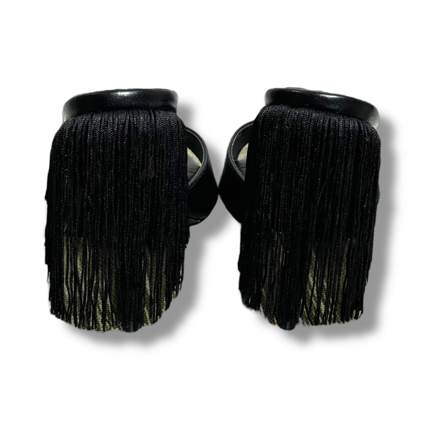 Cape Robbin Black Fringe Heels