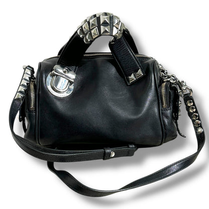 Marc Jacobs Black Studded Satchel