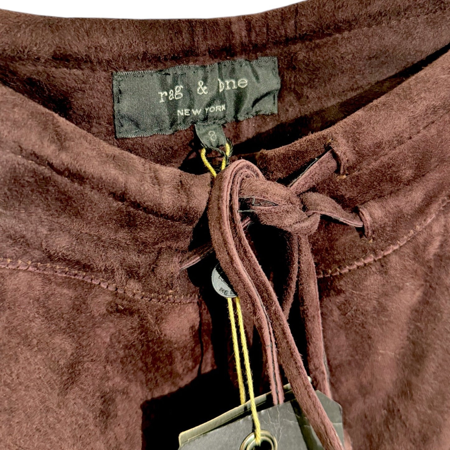 Rag & Bone Dark Brown Suede Pants