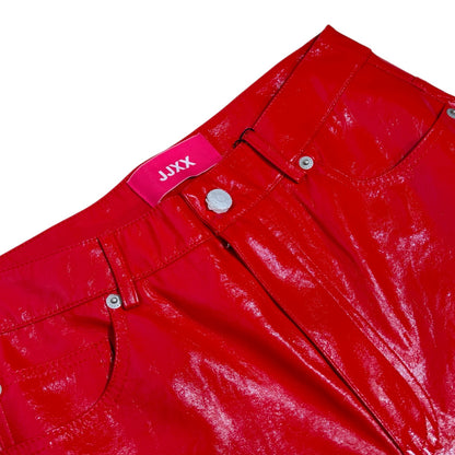 JJXX Red Faux Leather Pants