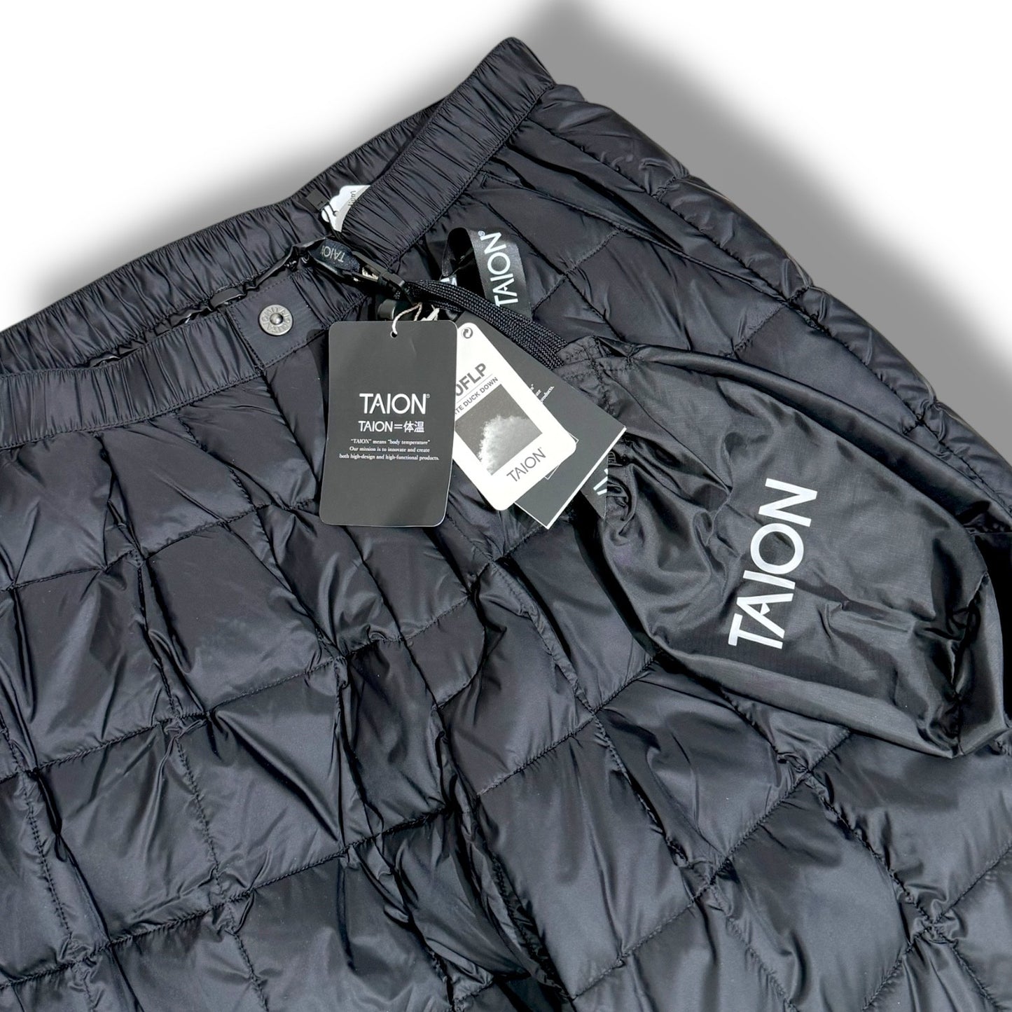 TAION Black Puffer Pants