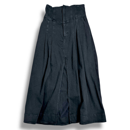 PILCRO Black Denim Maxi Skirt