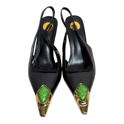 Luxury Slingback Heel w/ Stone Embellished Toe