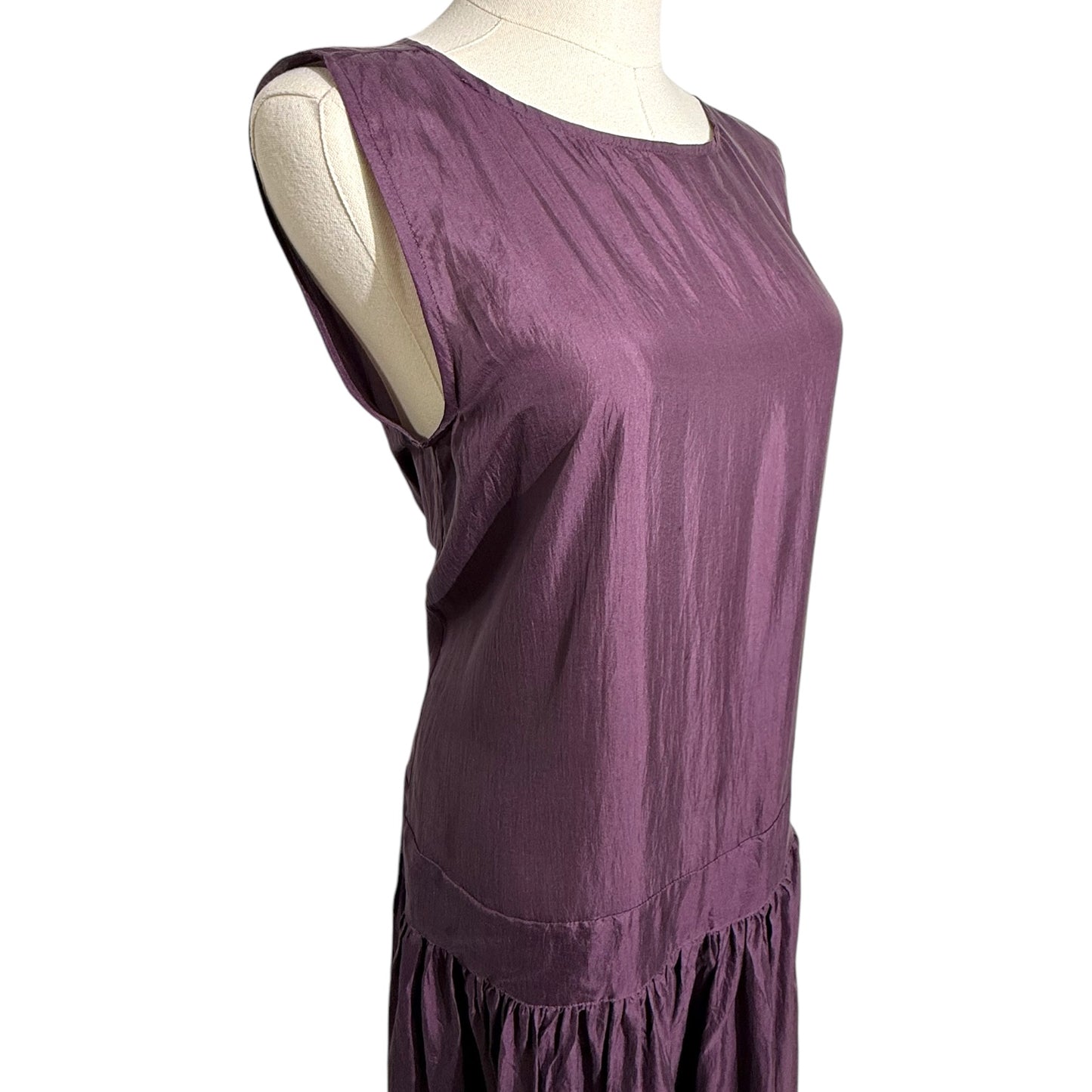 Apuntob Plum Silk Dress