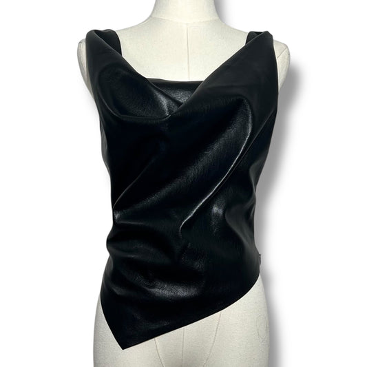 Nanushka Petra Vegan Leather Sculpted Top