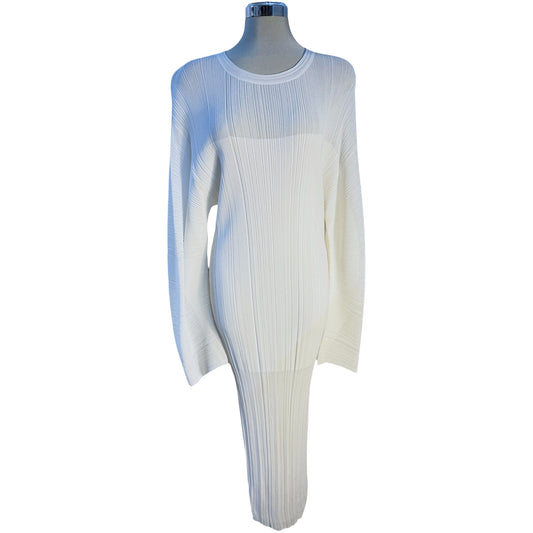 STELLA MCCARTNEY Plisse Long-Sleeve Maxi Dress