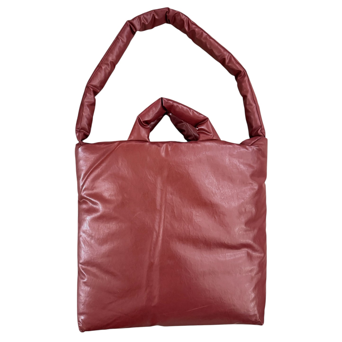 KASSL Editions Puffer Bag in Bordeaux Red