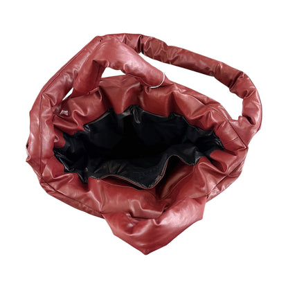 KASSL Editions Puffer Bag in Bordeaux Red