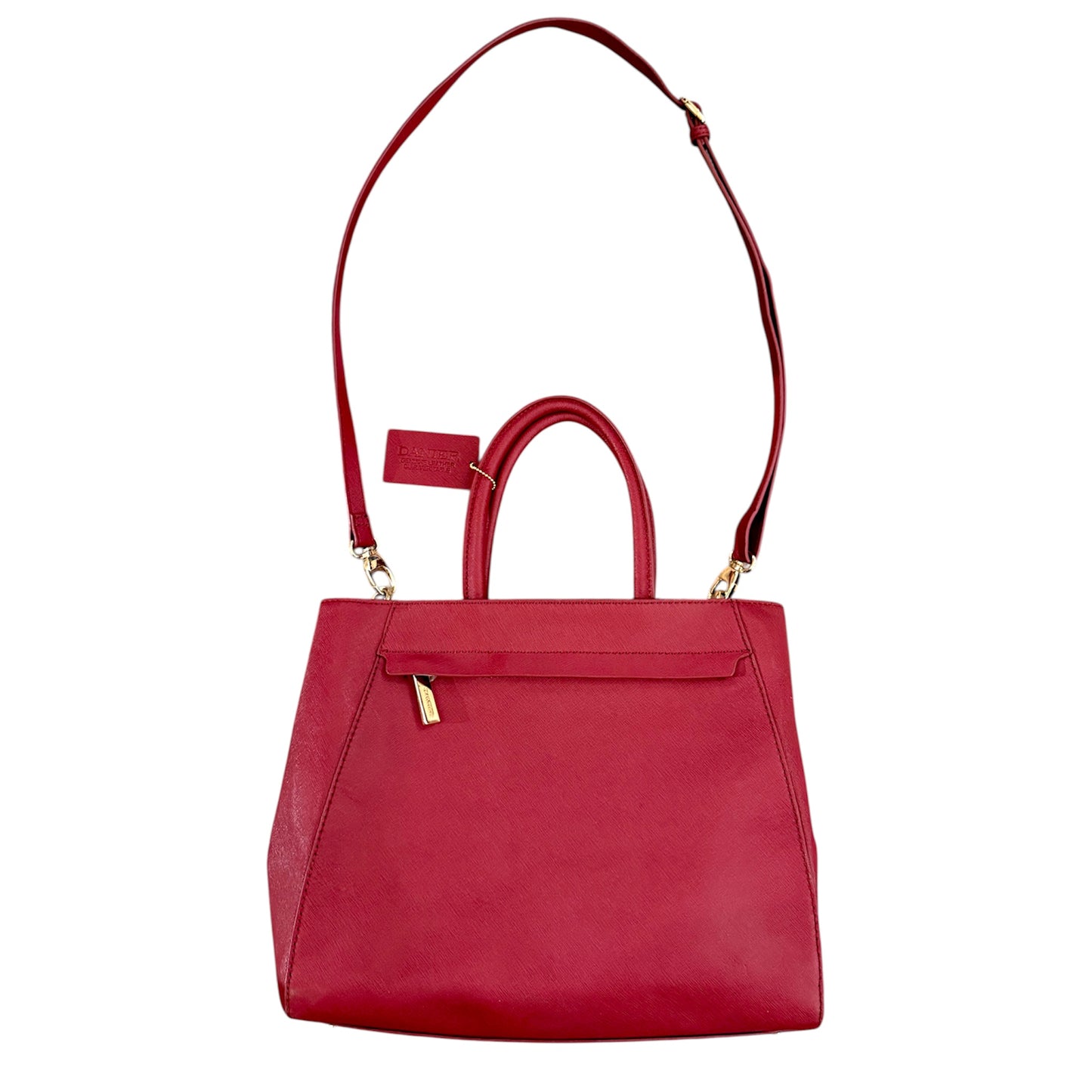 DANIER Red Genuine Leather Purse w/ Gold Hardware