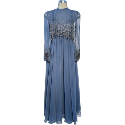 VINTAGE 1960's Victoria Royal Ltd. Two-Piece Beaded Dress