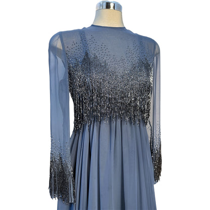 VINTAGE 1960's Victoria Royal Ltd. Two-Piece Beaded Dress