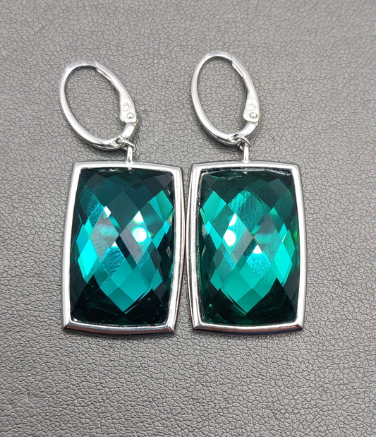 Swarovski Nirvana Green Crystal Earrings