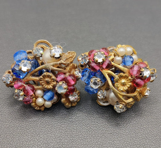 Vintage Original by Robert Clip On Cluster Earrings