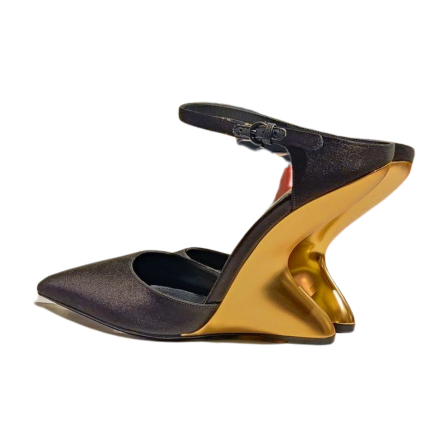 Salvatore Ferragamo Women's Naturno Satin F-Wedge Pumps