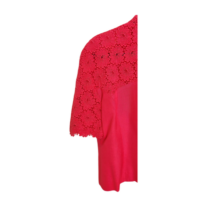 Vintage Electre' Paris Coral Lace Skirt Set
