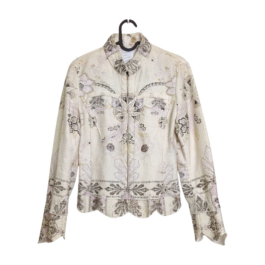 Roberto Cavalli White Cotton Jacket