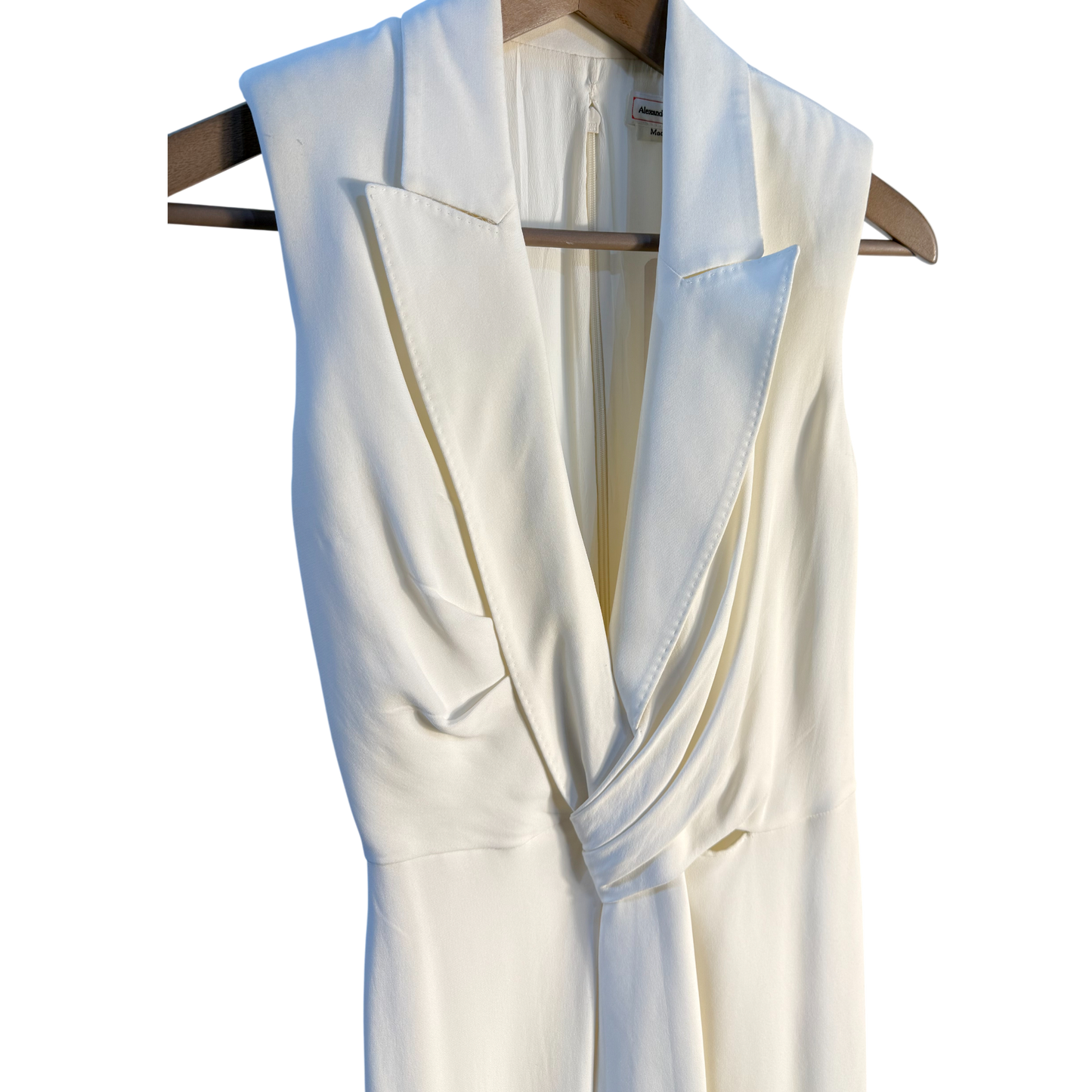 Alexander McQueen White Drape Dress