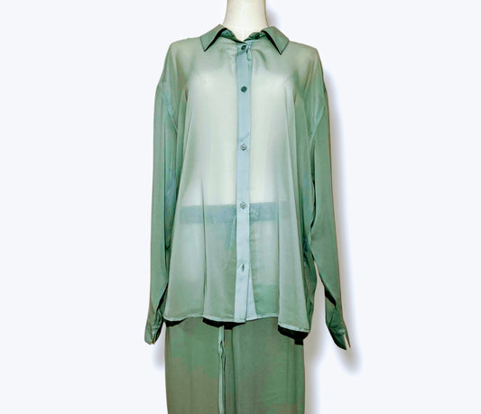 Open Edit Sheer Seafoam Lounge Set